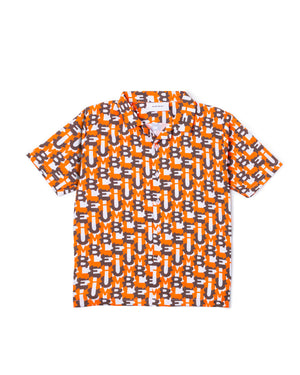 Open image in slideshow, The Puzzle Pieces Buttton-Up Shirt Orange
