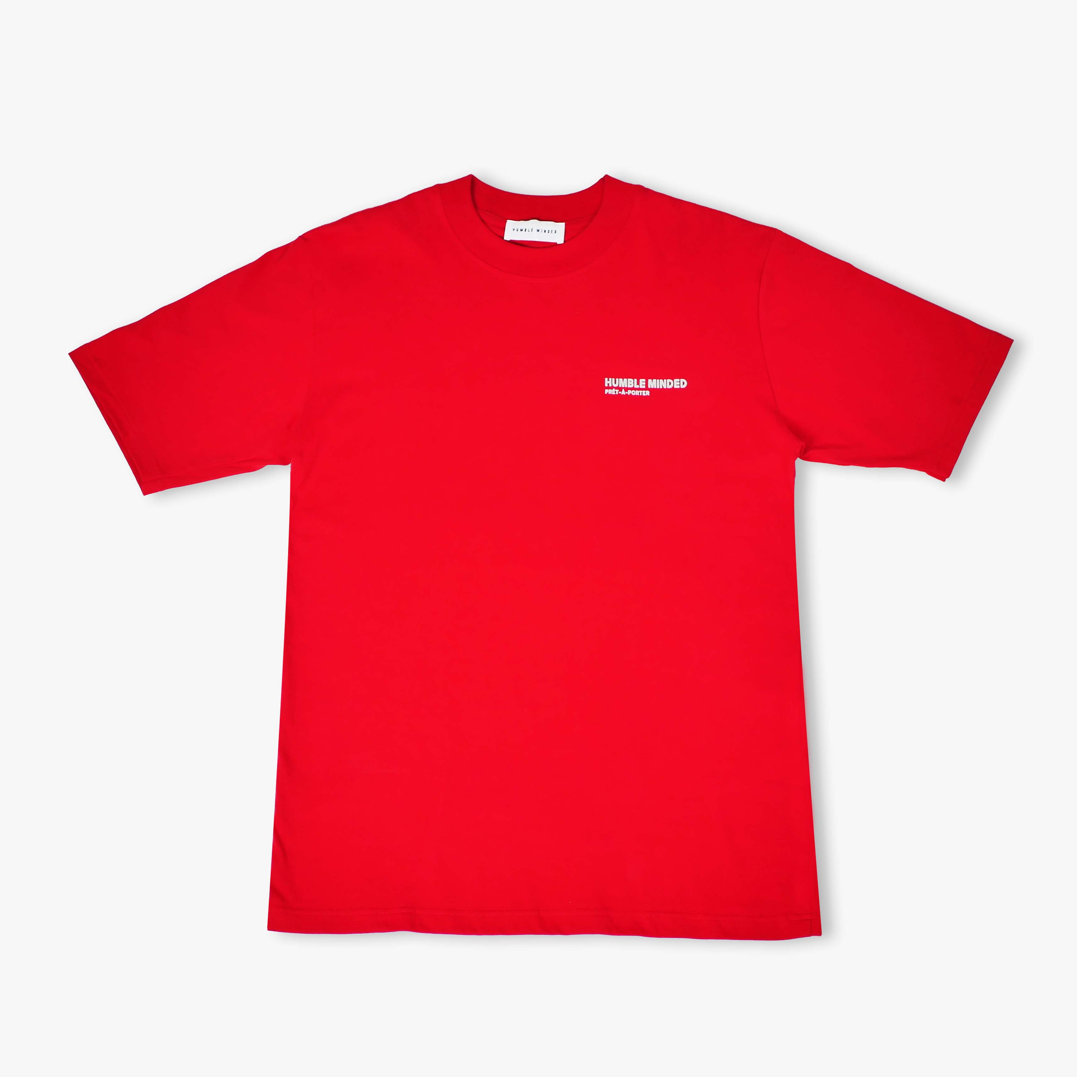 High Density Slogan Print T-Shirt Red
