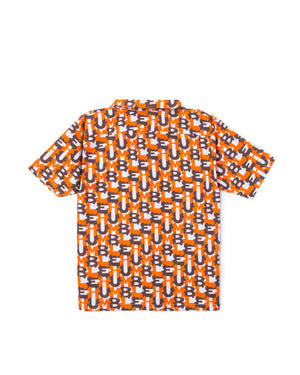 The Puzzle Pieces Buttton-Up Shirt Orange